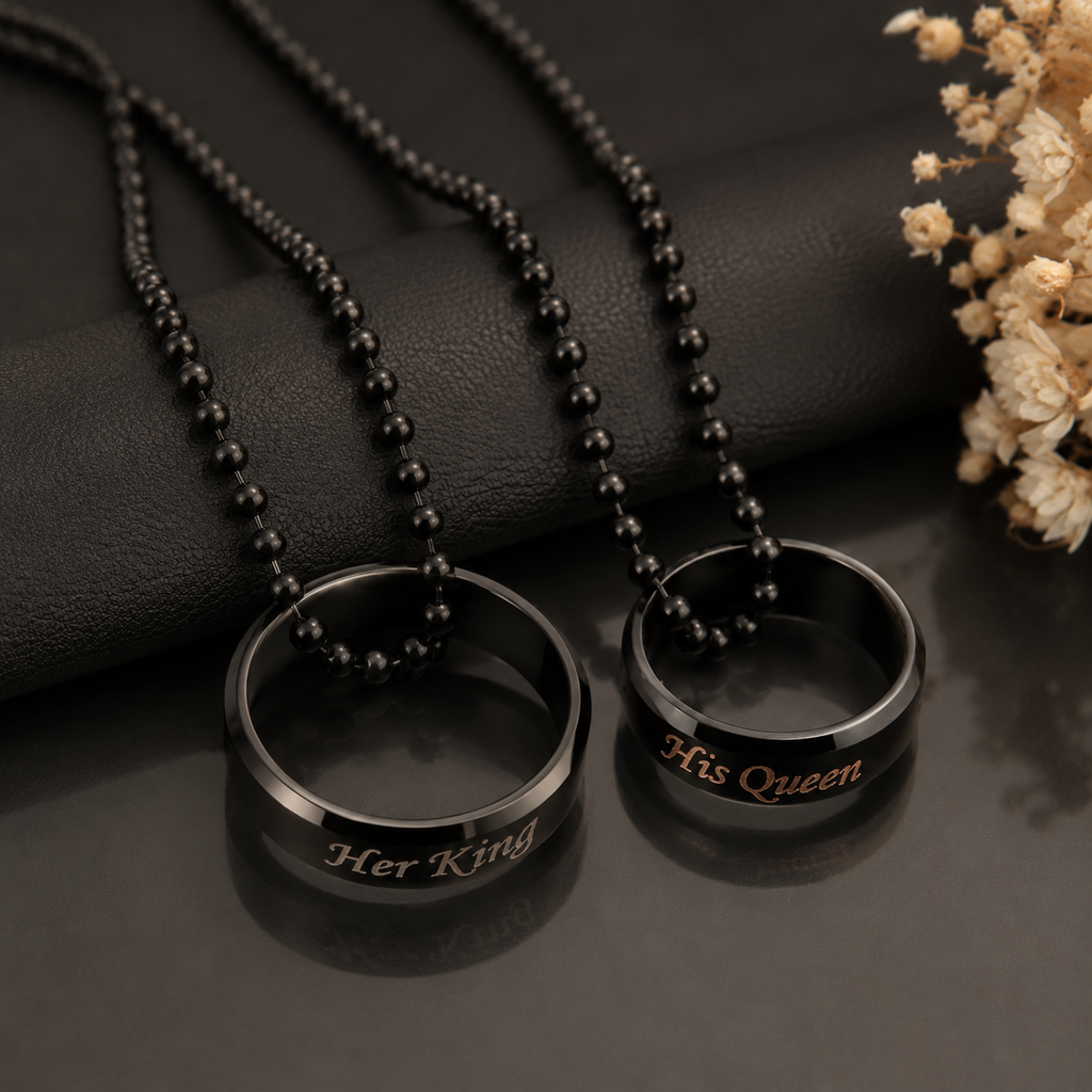 King and Queen couple pendant combo – image 1
