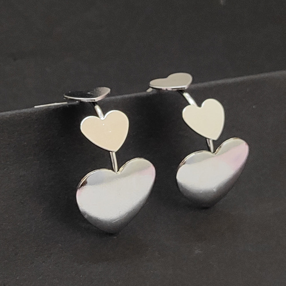 JewelMaze Heart Shape Hoop Earrings