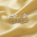 JewelMaze Trendy Silver Geometric Hoop Earrings for Women