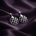 JewelMaze Stylish Silver Geometric Round Dangle Earrings for Women