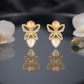 JewelMaze Exclusive Gold Plated Crystal Stone Elegant Earrings 