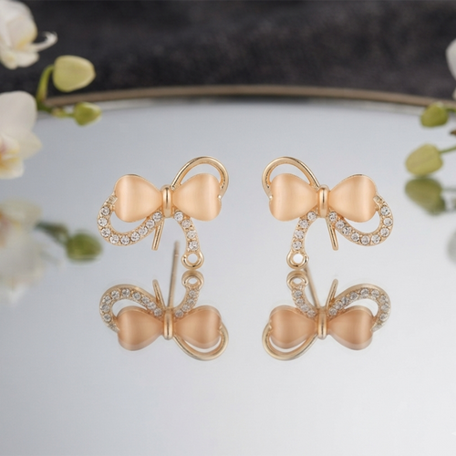 JewelMaze Exclusive Gold Plated Crystal Stone Elegant Earrings 