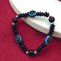 The99Jewel Black Glass  Evil Eye Beads Bracelet