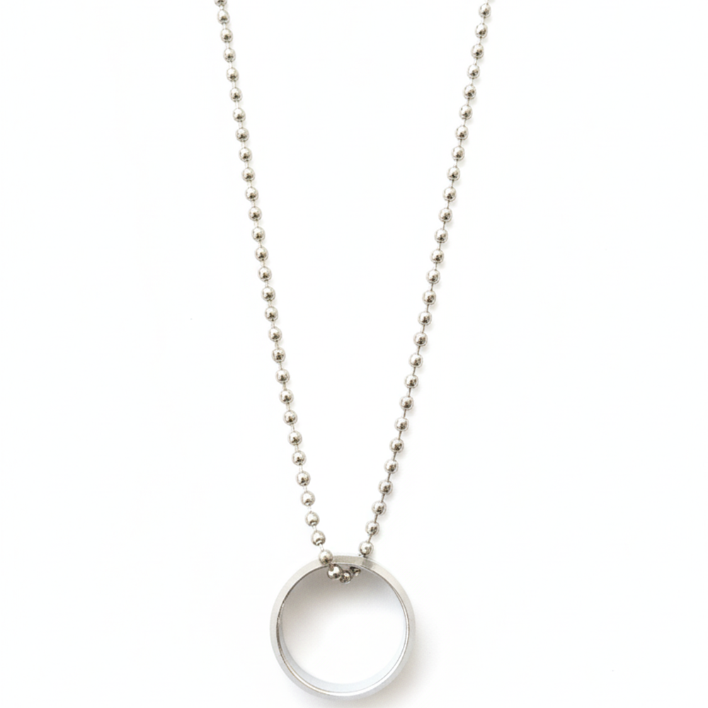 The99Jewel Stylish fusion Ring Silver Plated Mens Necklace