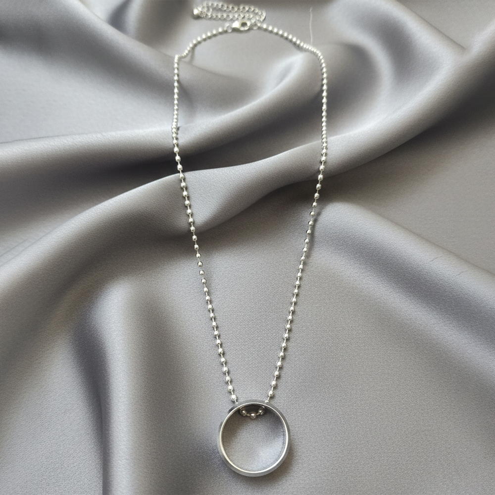 The99Jewel Stylish fusion Ring Silver Plated Mens Necklace
